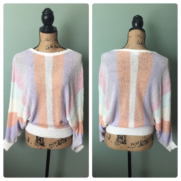 French Rags Sweaters - French Rags pastel stripe open knit sweater!